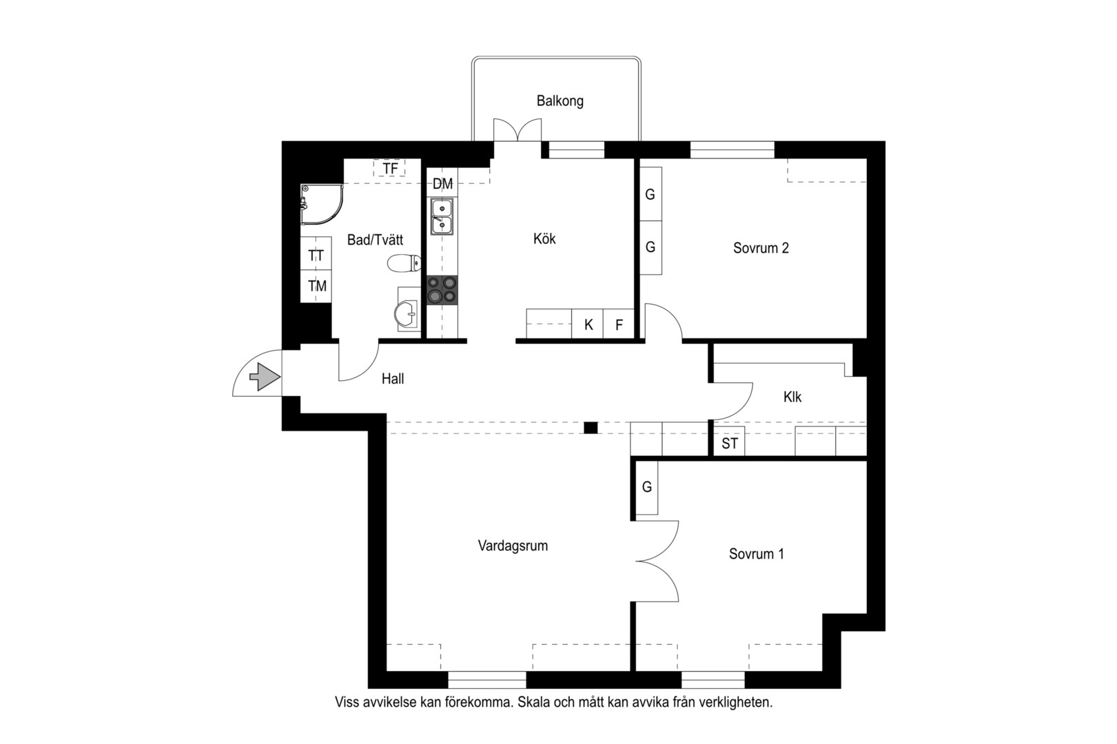 Planlösning från Jumkilsgatan 7A, Kommande i Luthagen, Uppsala