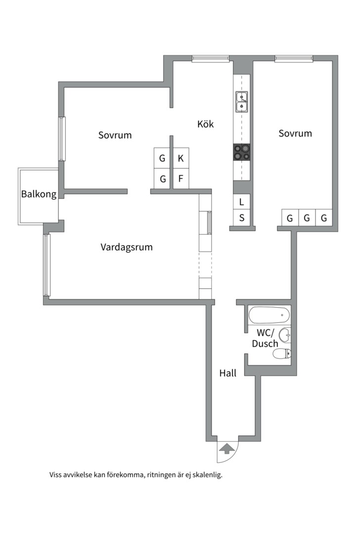 Planlösning från Per Hallströms Väg 2, Såld i Nacka Forum, Nacka