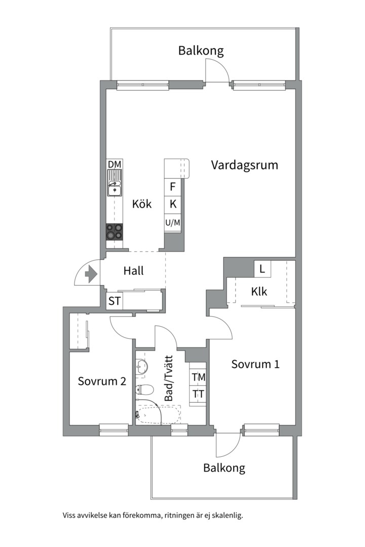 Planlösning från Magasinsgatan 9C, Såld i Kungsängen, Uppsala
