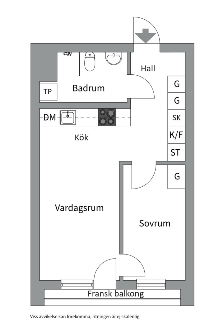 Planlösning från Torgny Segerstedts allé 85, Såld i Rosendal, Uppsala