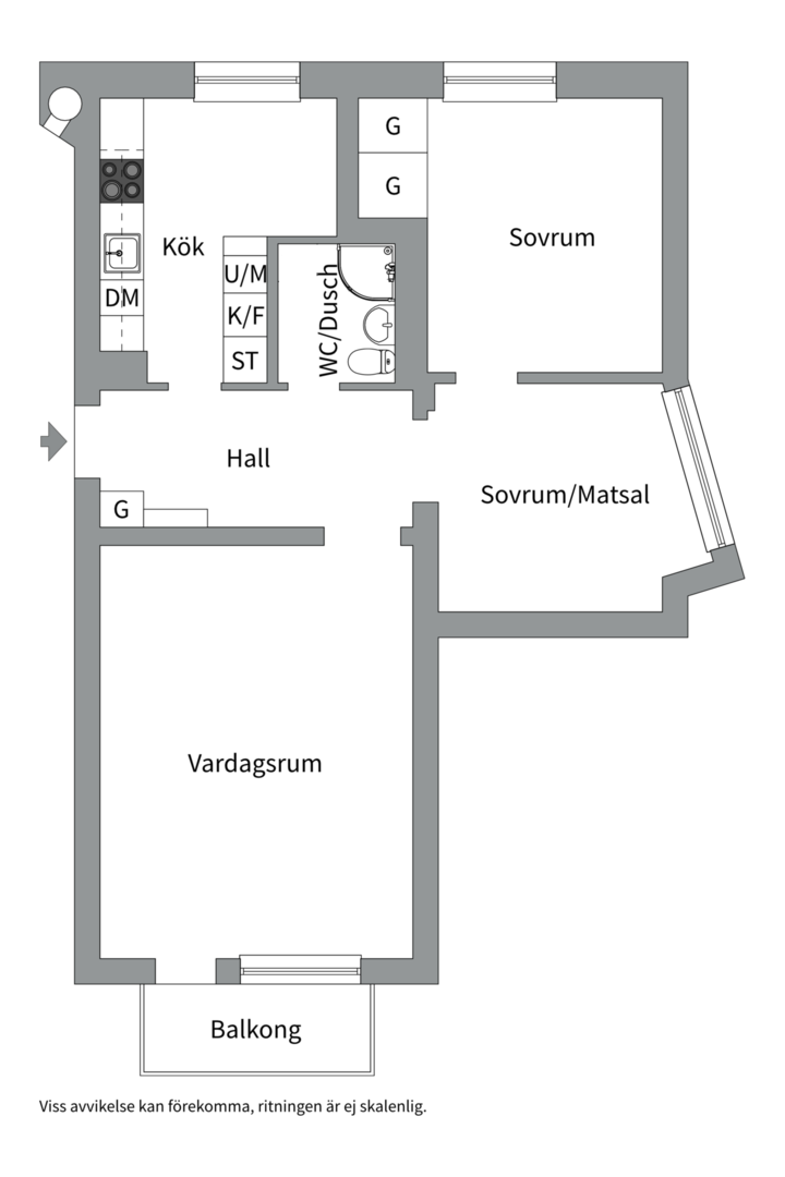 Planlösning från Ymergatan 15E, Såld i Fålhagen, Uppsala