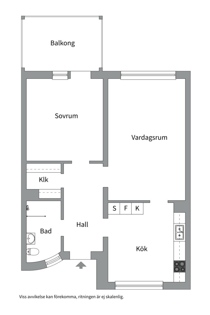 Planlösning från Tryffelvägen 18D, Såld i Norby, Uppsala