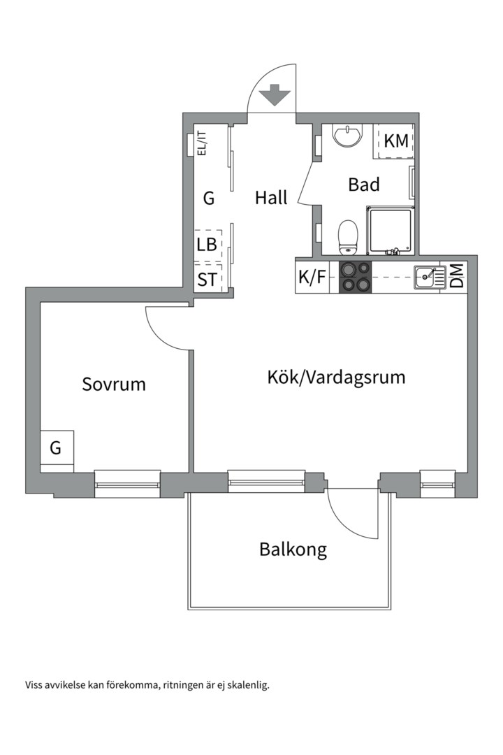 Planlösning från Gösta wahlströms väg 2D, Såld i Rickomberga, Uppsala