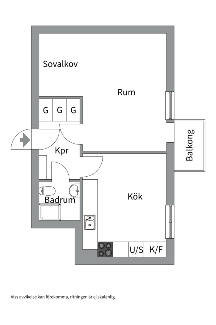 Planlösning från Norbyvägen 77A, Såld i Sommarro, Uppsala