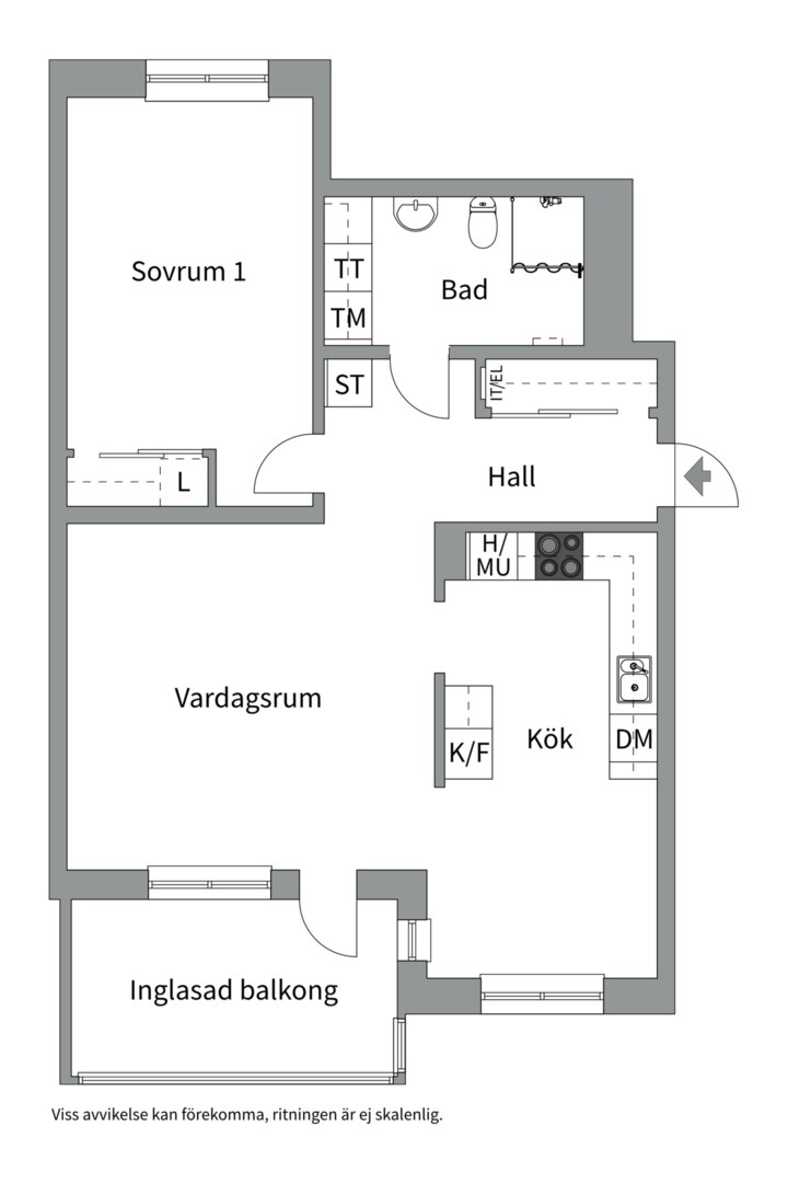 Planlösning från Formgatan 9, Såld i Luthagen, Uppsala