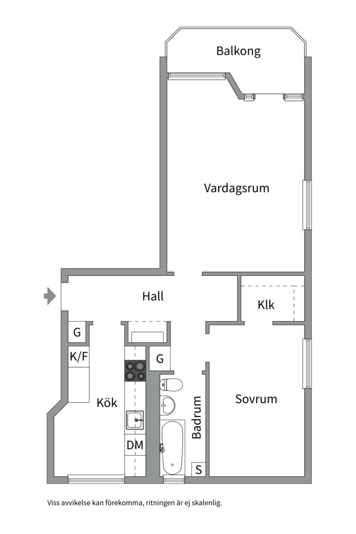 Planlösning från Stentorpsgatan 15C, Såld i Malmaberg, Västerås