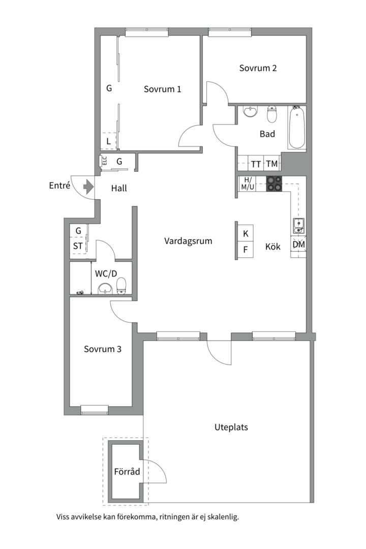 Planlösning från Blandargatan 8, Såld i Luthagen, Uppsala