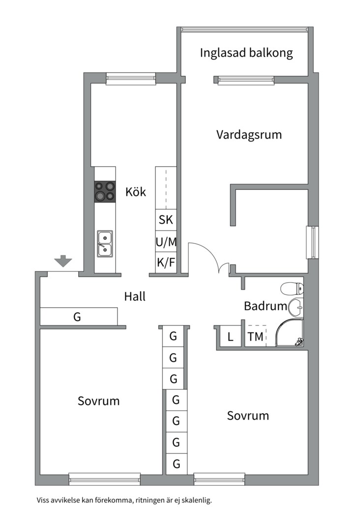 Planlösning från Höjdvägen 3A, Såld i Eknäs, Nacka
