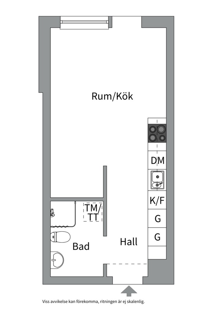 Planlösning från Råbyvägen 55E, Kommande i Gränby, Uppsala