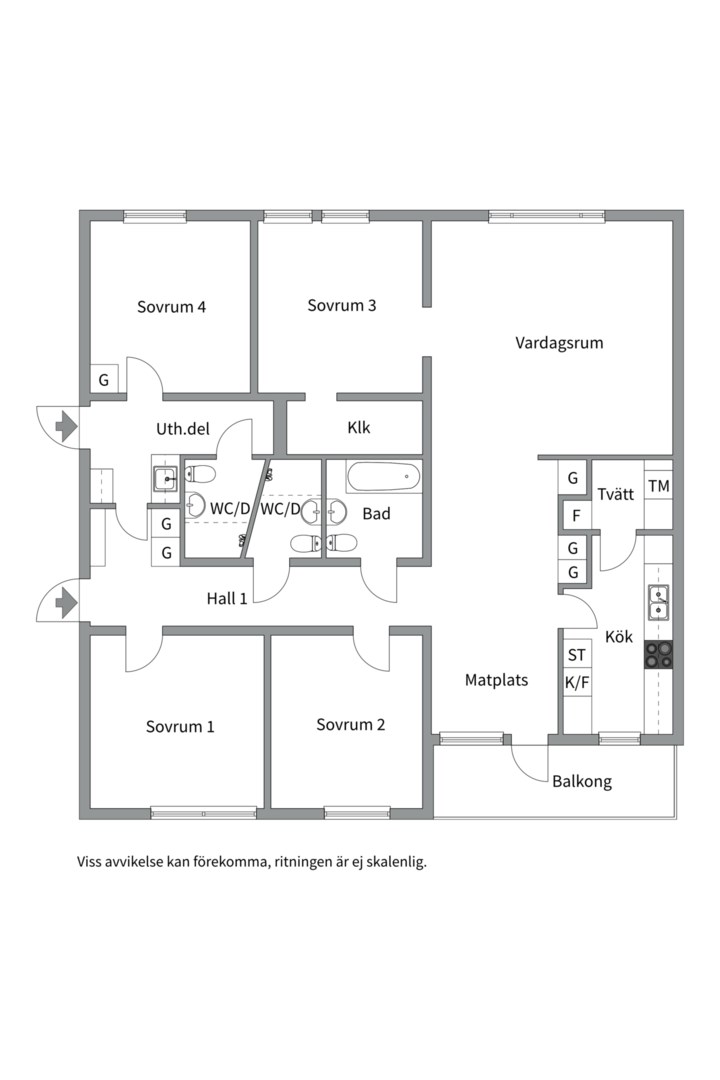 Planlösning från Bellmansgatan 60, Såld i Bellman, Uppsala