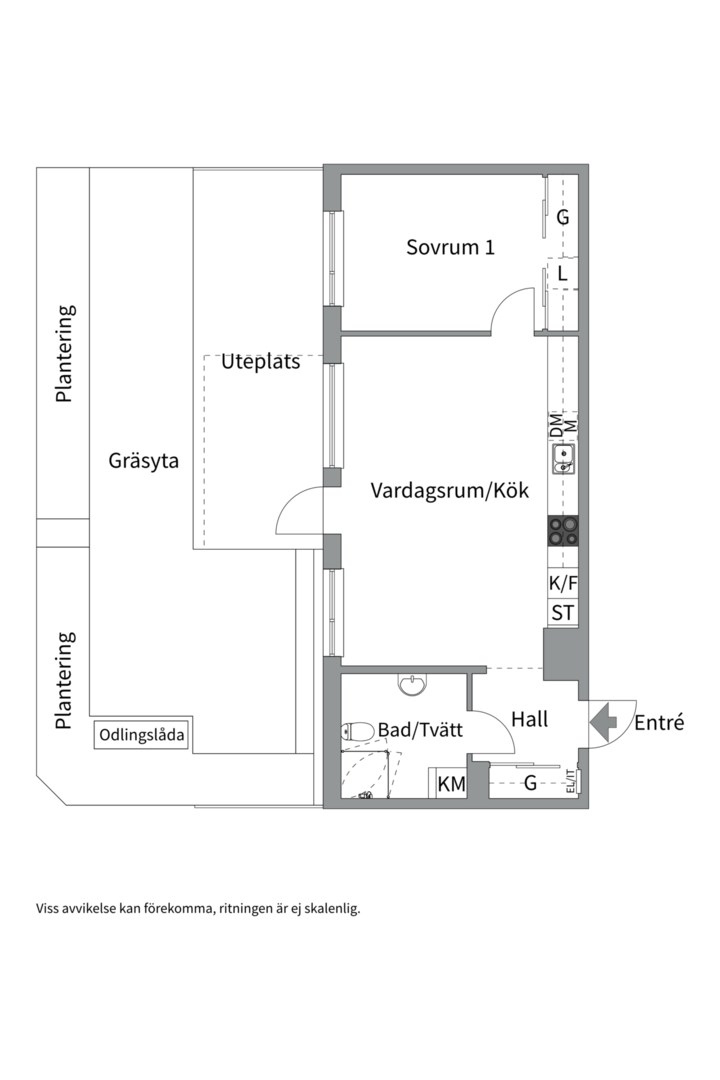 Planlösning från Bobingatan 2, Såld i Kungsängen, Uppsala
