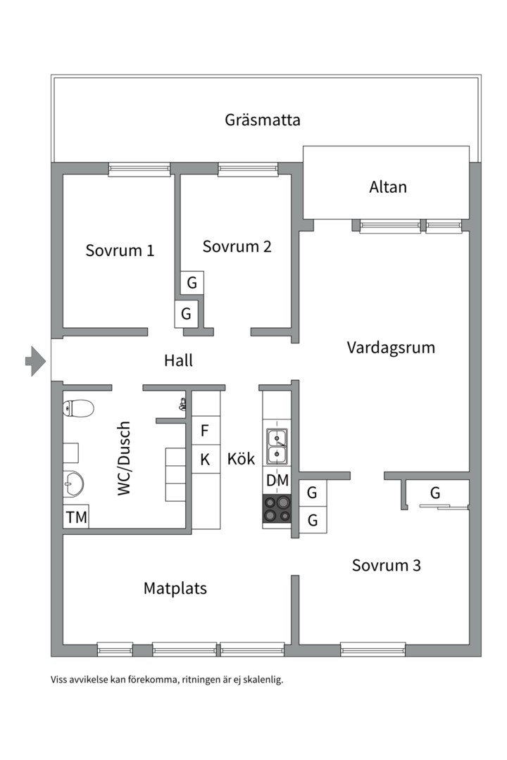 Planlösning från Leopoldsgatan 30, Såld i Nyby, Uppsala