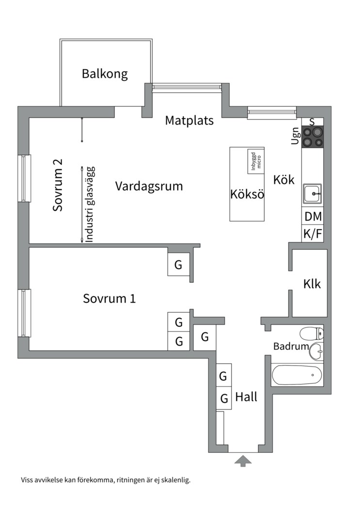 Planlösning från Atlasvägen 41, Såld i Sickla, Nacka