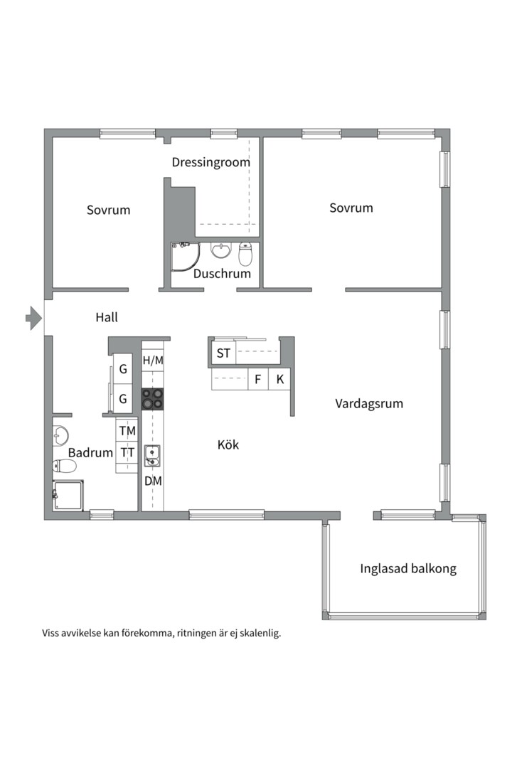 Planlösning från Råsegelgatan 12, Såld i Öster Mälarstrand, Västerås