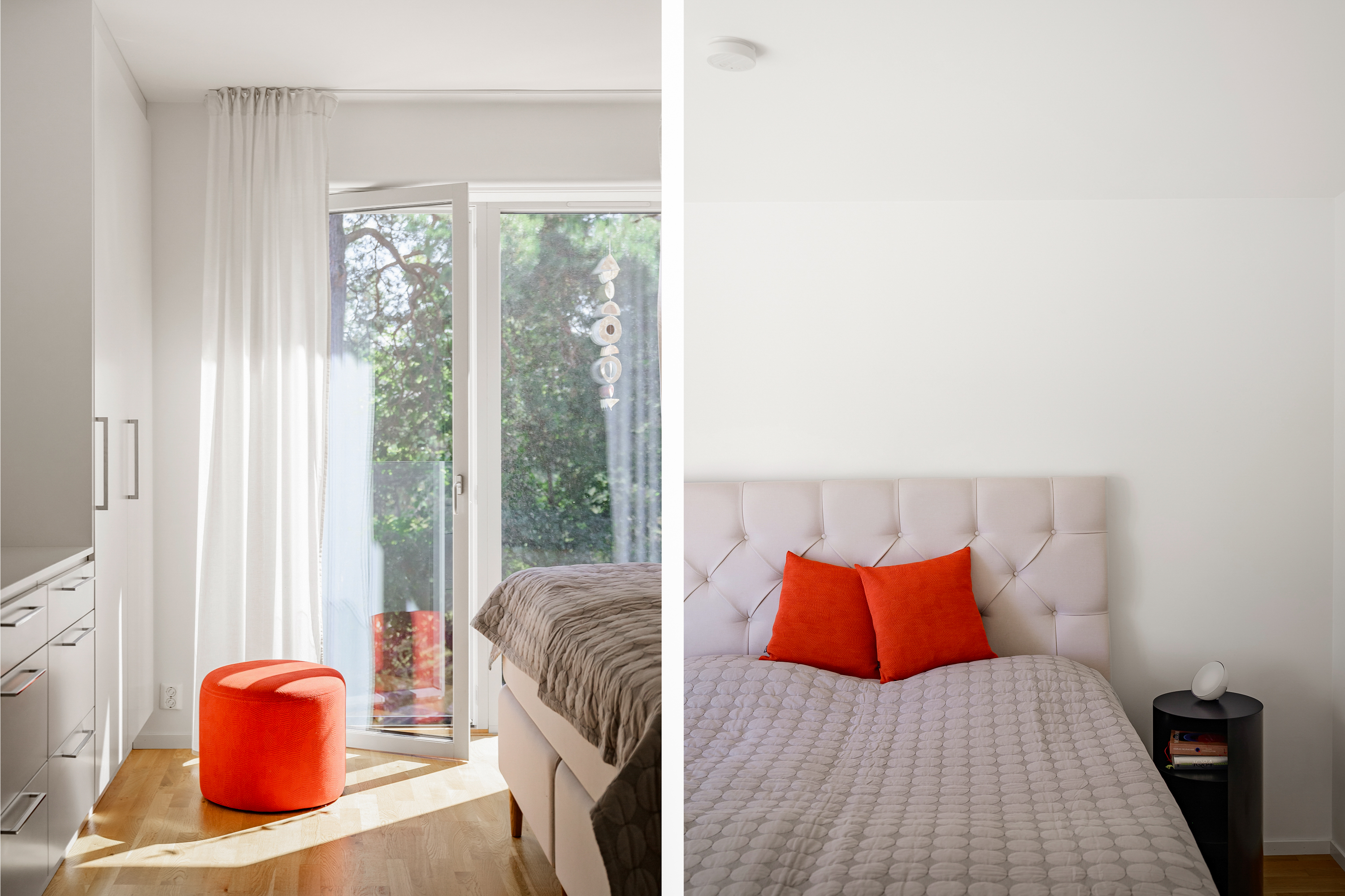 Sovrum 2 mellanplan med fransk balkong