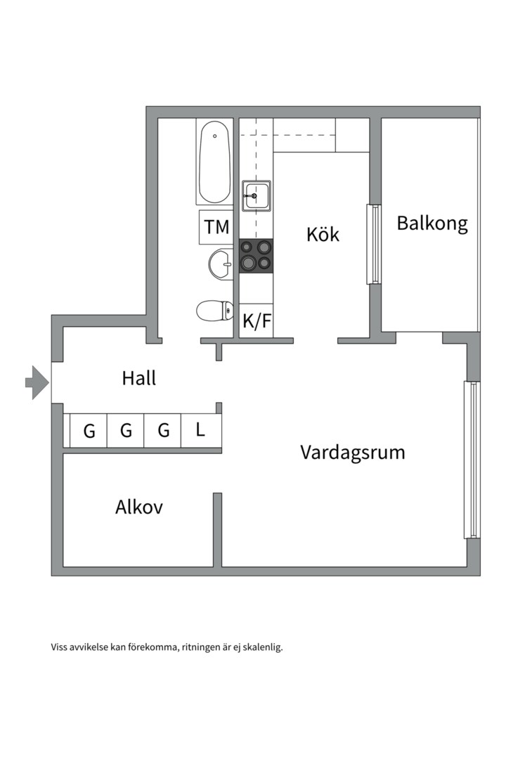 Planlösning från Leopoldsgatan 34, Till salu i Nyby, Uppsala