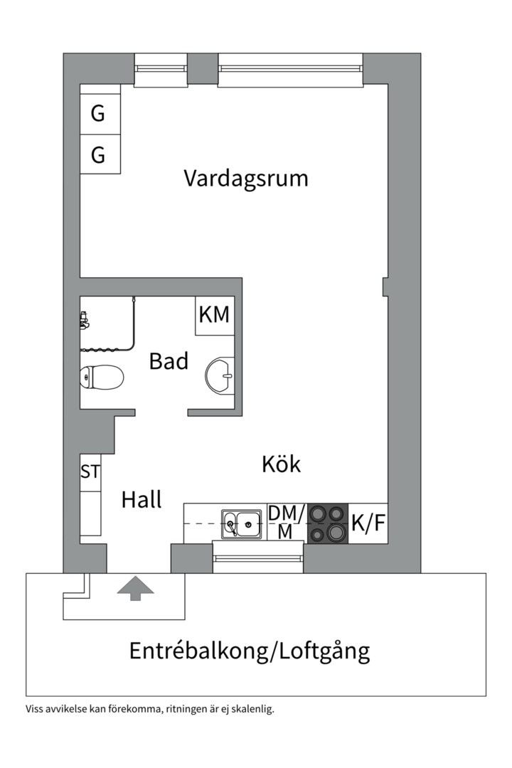 Planlösning från Stabby allé 11E, Till salu i Stabby, Uppsala