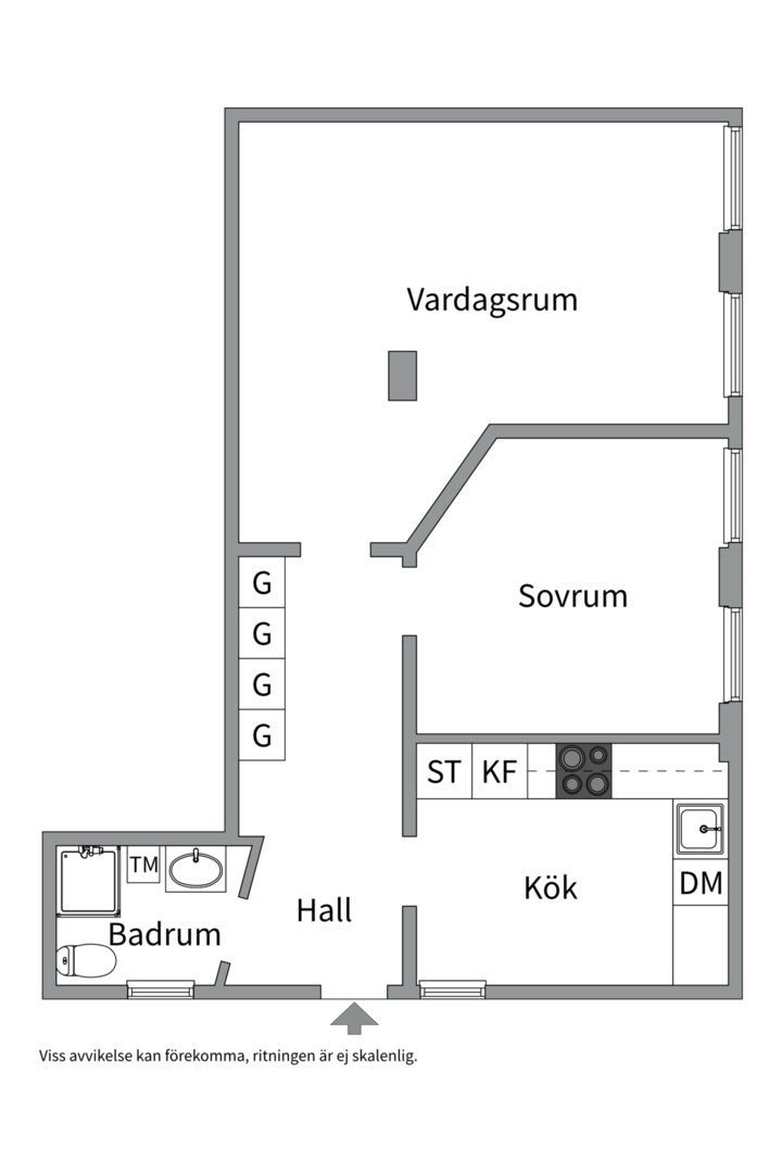 Planlösning från Kumlagatan 3, Såld i Odensvi, Västerås