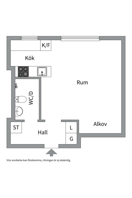 Planlösning från Wennerbergsgatan 6B, Såld i Kungsholmen - Marieberg, Stockholm