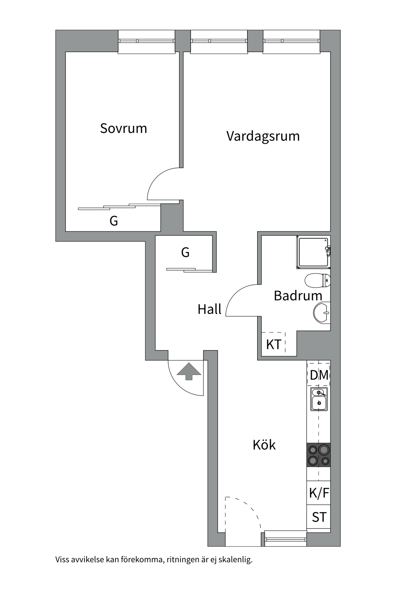 Bostadsbild från Gimogatan 5B, Till salu i Luthagen, Uppsala