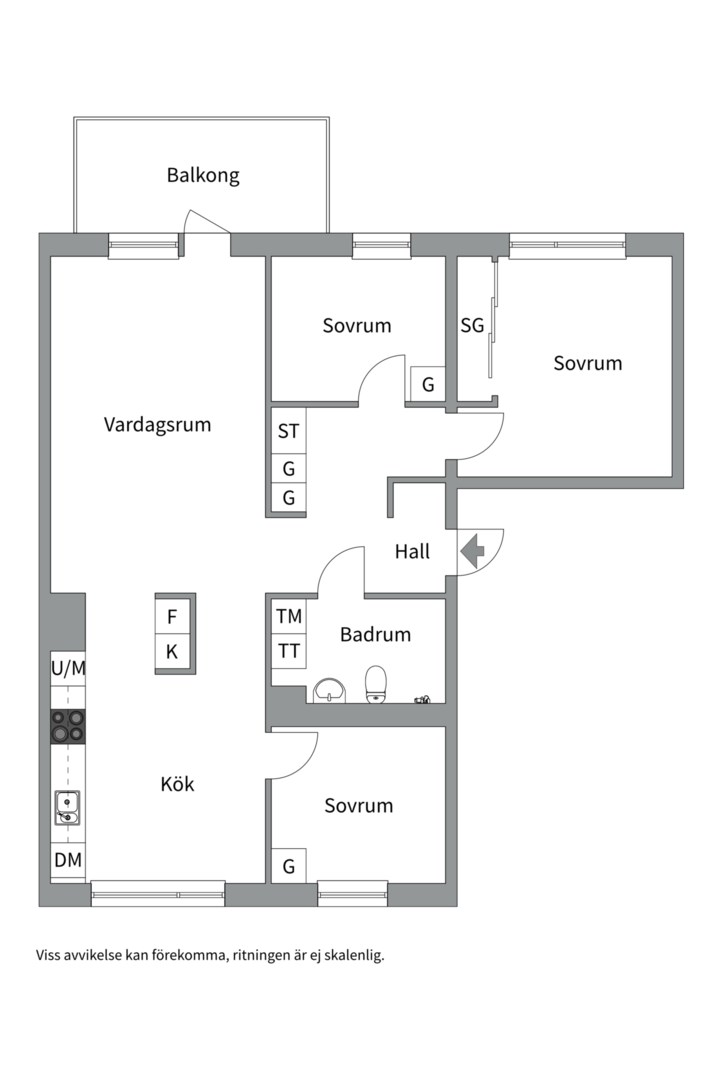 Planlösning från Torgny Segerstedts allé 28, Såld i Rosendal, Uppsala