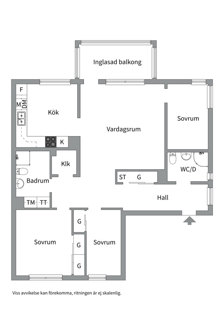 Planlösning från Muningatan 19, Såld i Kungsängen, Uppsala