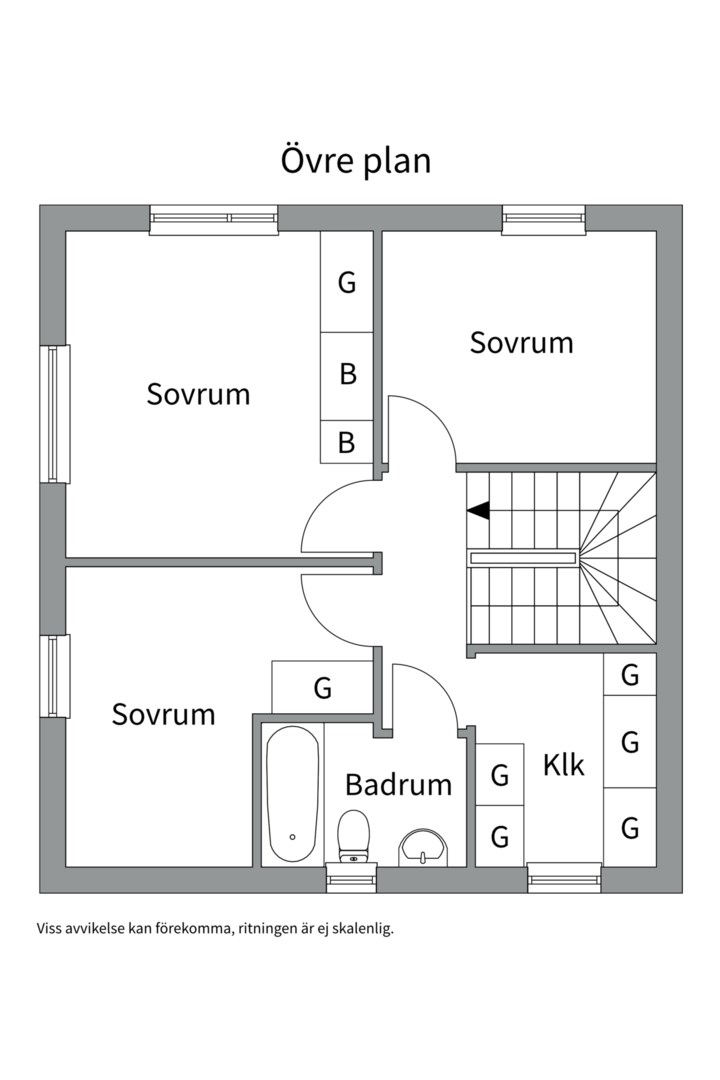Planlösning från Junkervägen 62B, Såld i Lännersta, Nacka