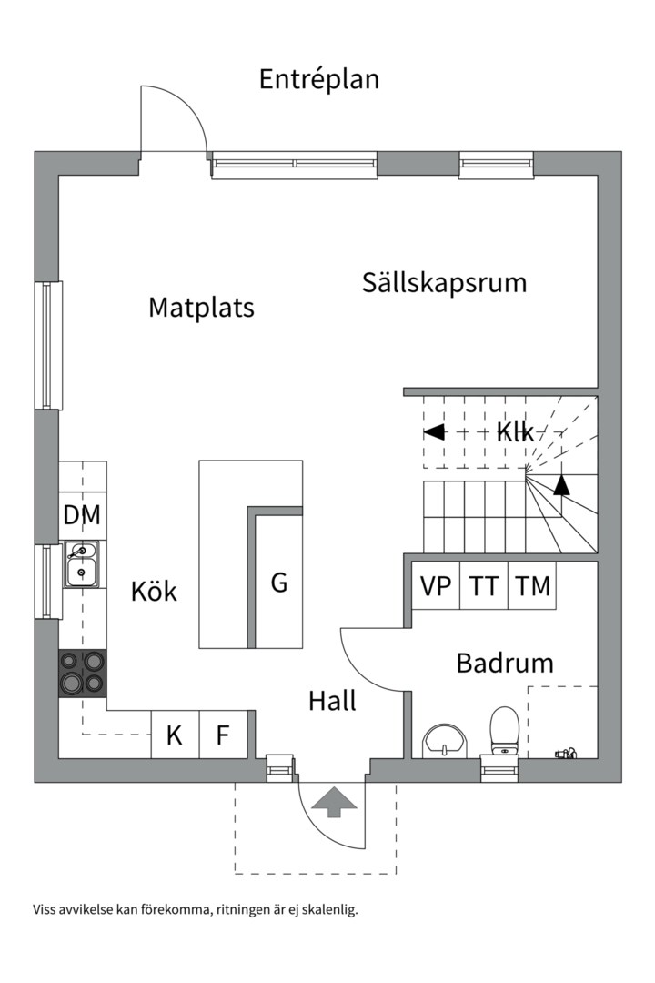 Planlösning från Junkervägen 62B, Såld i Lännersta, Nacka