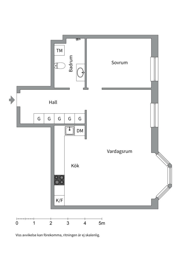 Planlösning från Kommendörsgatan 8P, vån 4/4, Såld i Östermalm, Stockholm