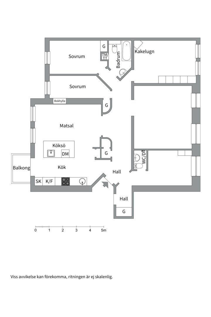 Planlösning från Upplandsgatan 48, 4tr, Såld i Vasastan - Odenplan, Stockholm