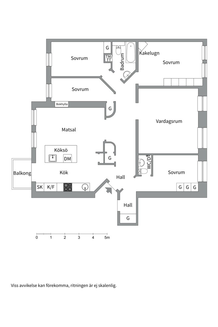 Planlösning från Upplandsgatan 48, 4tr, Såld i Vasastan - Odenplan, Stockholm