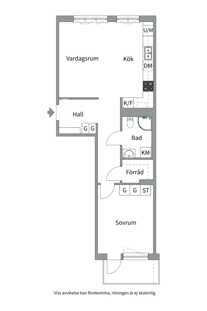 Planlösning från Gamla Uppsalagatan 123, Till salu i Nyby, Uppsala