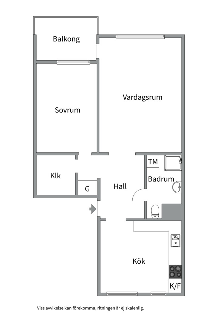 Planlösning från Gröna gatan 23D, Såld i Salabacke, Uppsala