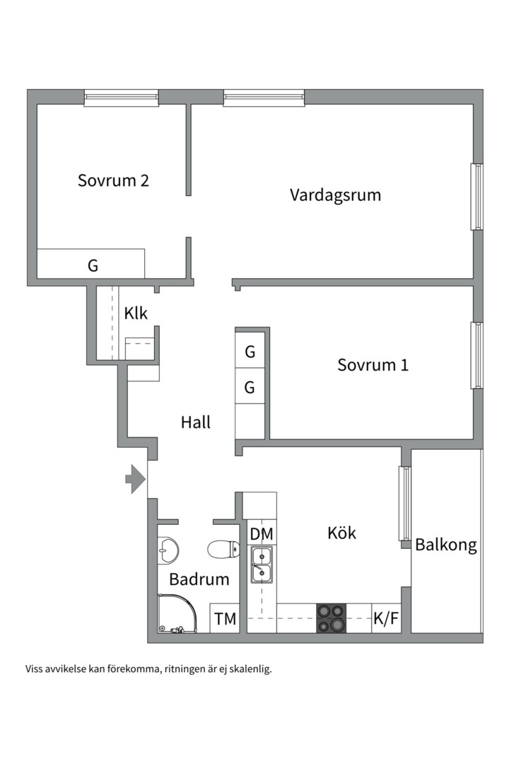Planlösning från Viktor Rydbergsgatan 33, Såld i Nyby, Uppsala