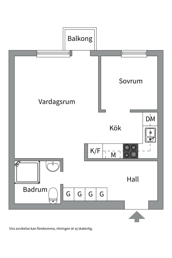 Planlösning från Rudbecksgatan 4B, Såld i Herrgärdet, Västerås