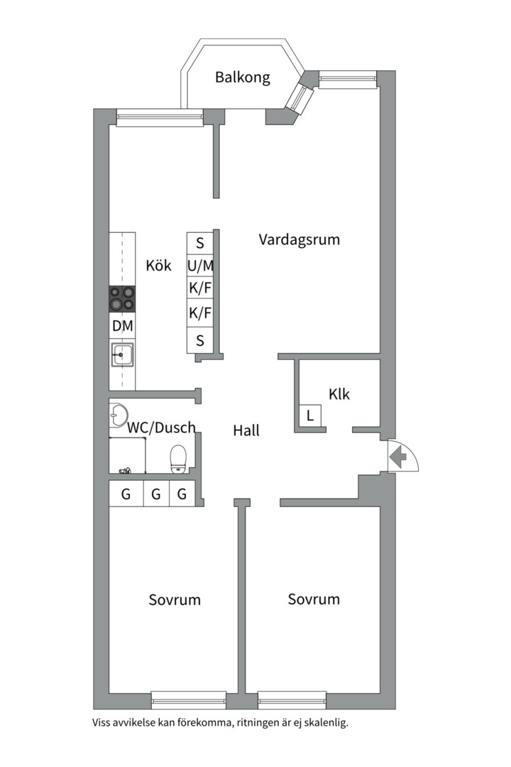 Planlösning från Alphyddevägen 31, 3/3tr, Såld i Alphyddan, Nacka