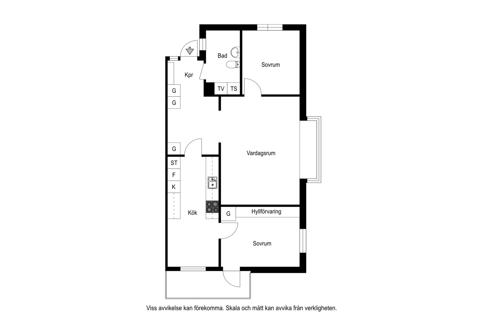 Planlösning från Ringgatan 11A, Såld i Luthagen, Uppsala
