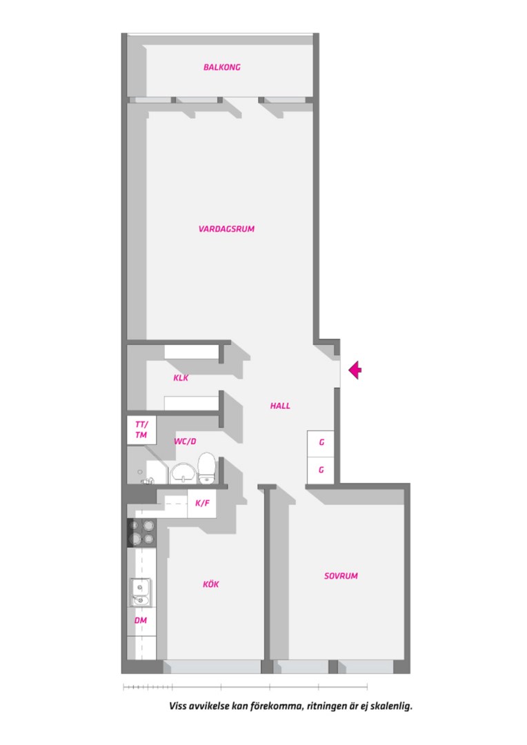 Planlösning från Norra skjutbanegatan 18A, Såld i Haga, Västerås