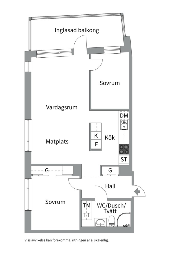 Planlösning från Kungsängsgatan 68F, Såld i Kungsängen, Uppsala
