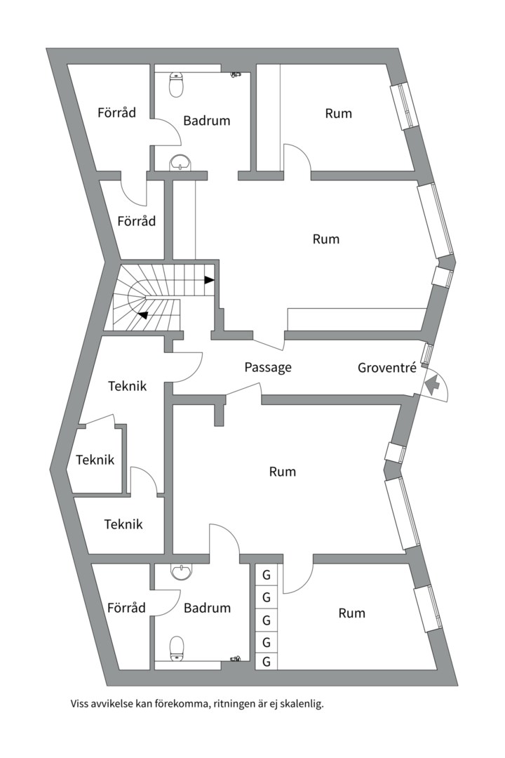 Planlösning från Klostervägen 5B, Kommande i Södra Lännersta, Nacka