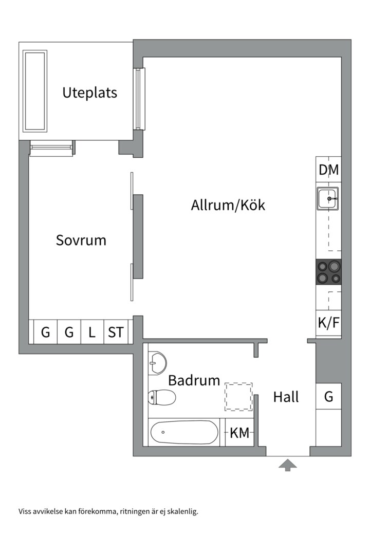 Planlösning från Tollarevägen 55, Såld i Tollare, Nacka