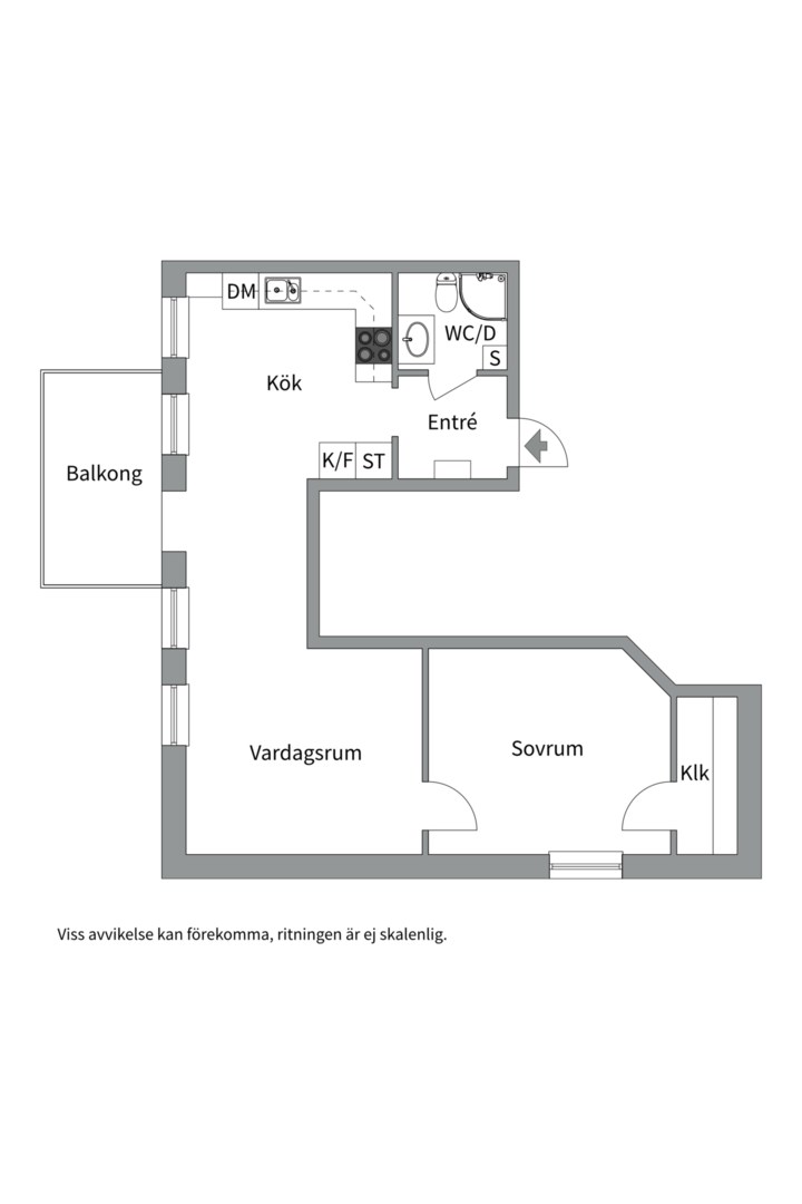 Planlösning från Sickla Allé 13H, Såld i Sickla Allé, Nacka