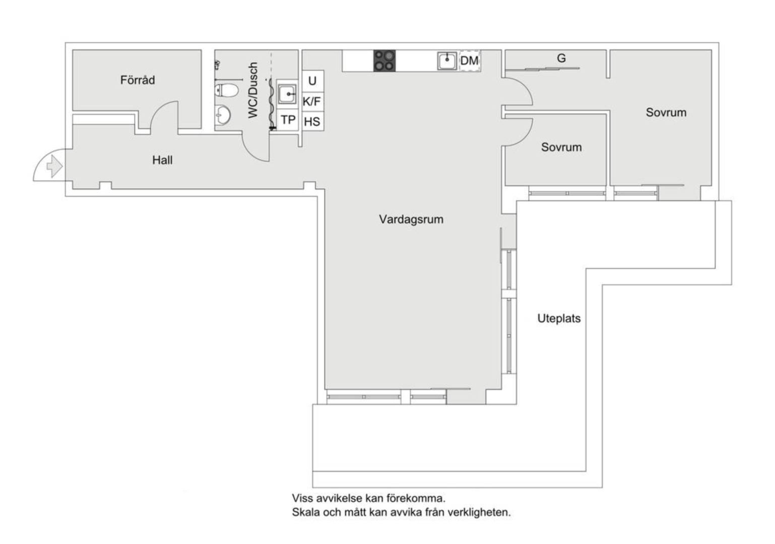 Planlösning från Fabrikörvägen 4A, Såld i Nacka Strand, Nacka