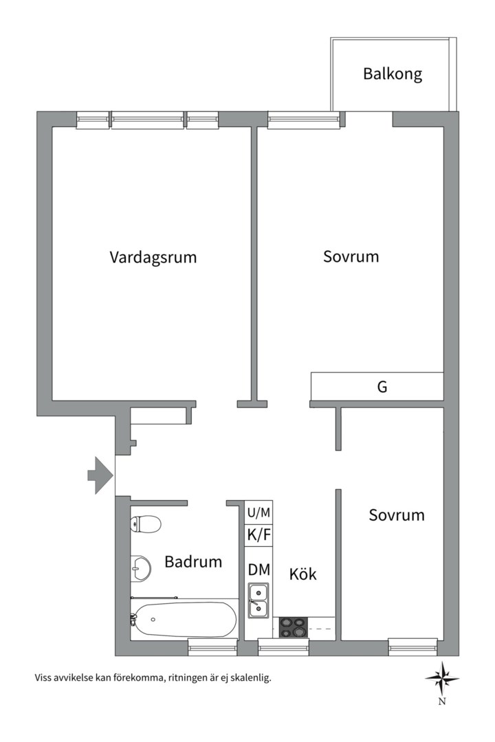 Planlösning från Geijersgatan 38 A, Såld i Luthagen, Uppsala