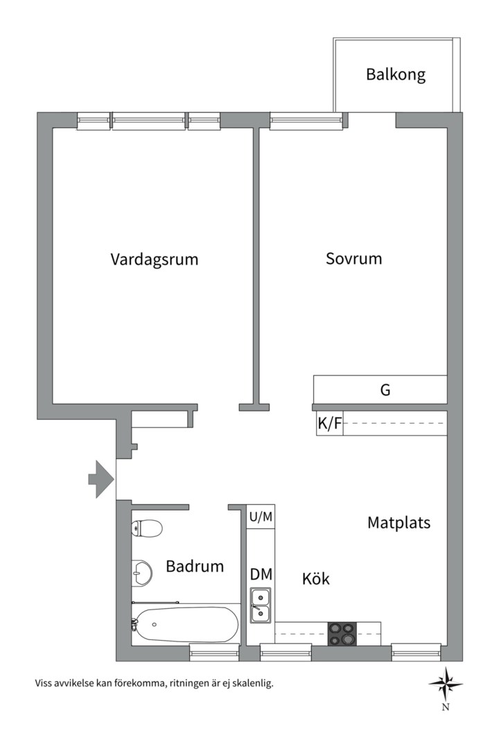 Planlösning från Geijersgatan 38 A, Såld i Luthagen, Uppsala