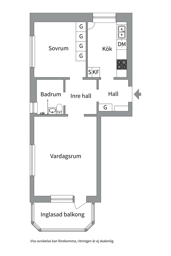 Planlösning från Spantgatan 13A, Kommande i Stohagen, Västerås