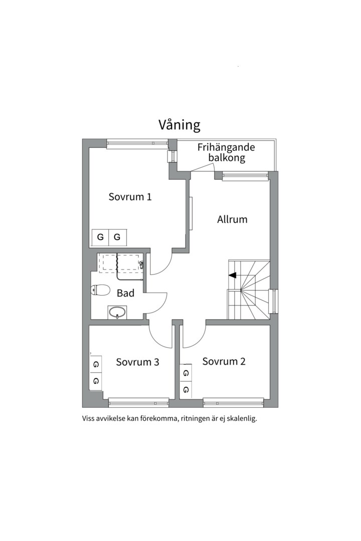 Planlösning från Enbacken 2B, Såld i Eriksvik, Nacka