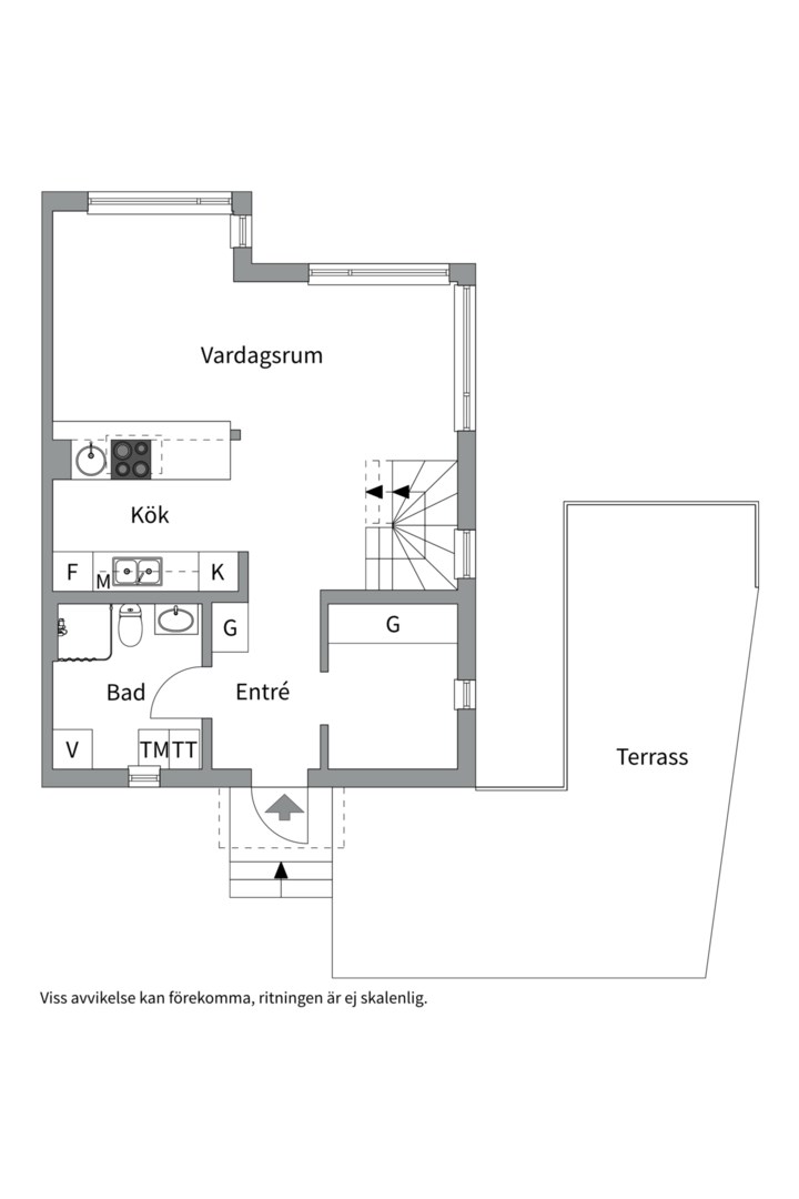 Planlösning från Enbacken 2B, Såld i Eriksvik, Nacka