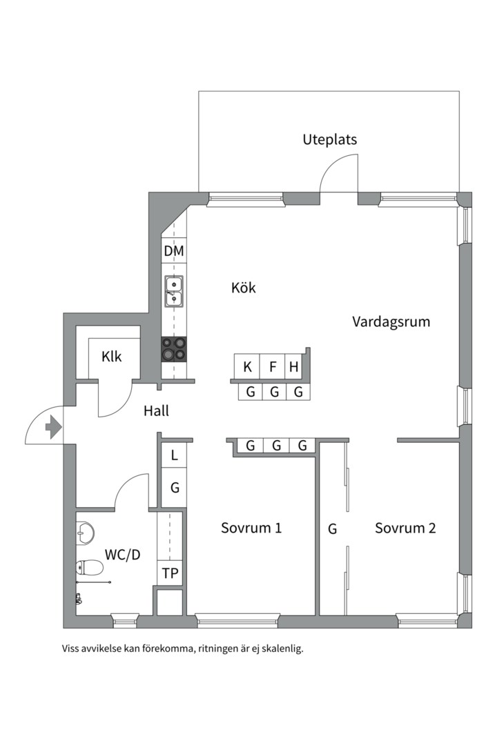 Planlösning från Stålgatan 40, Såld i Slavsta, Uppsala
