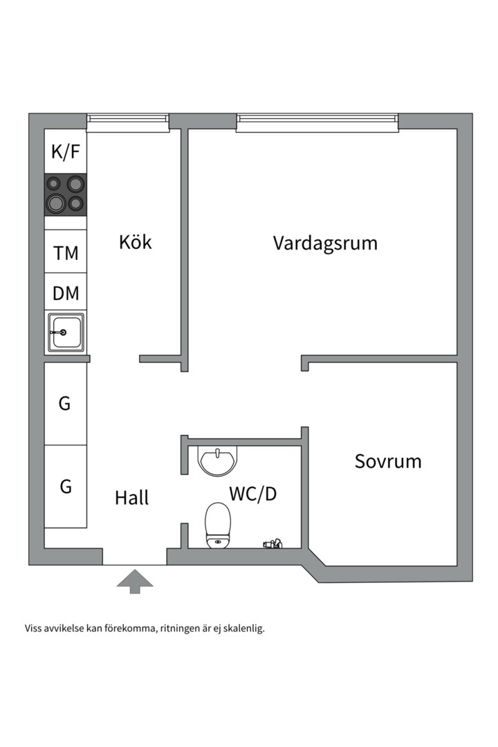 Planlösning från Ernst Ahlgrens väg 7, Såld i Kungsholmen - Fredhäll, Stockholm